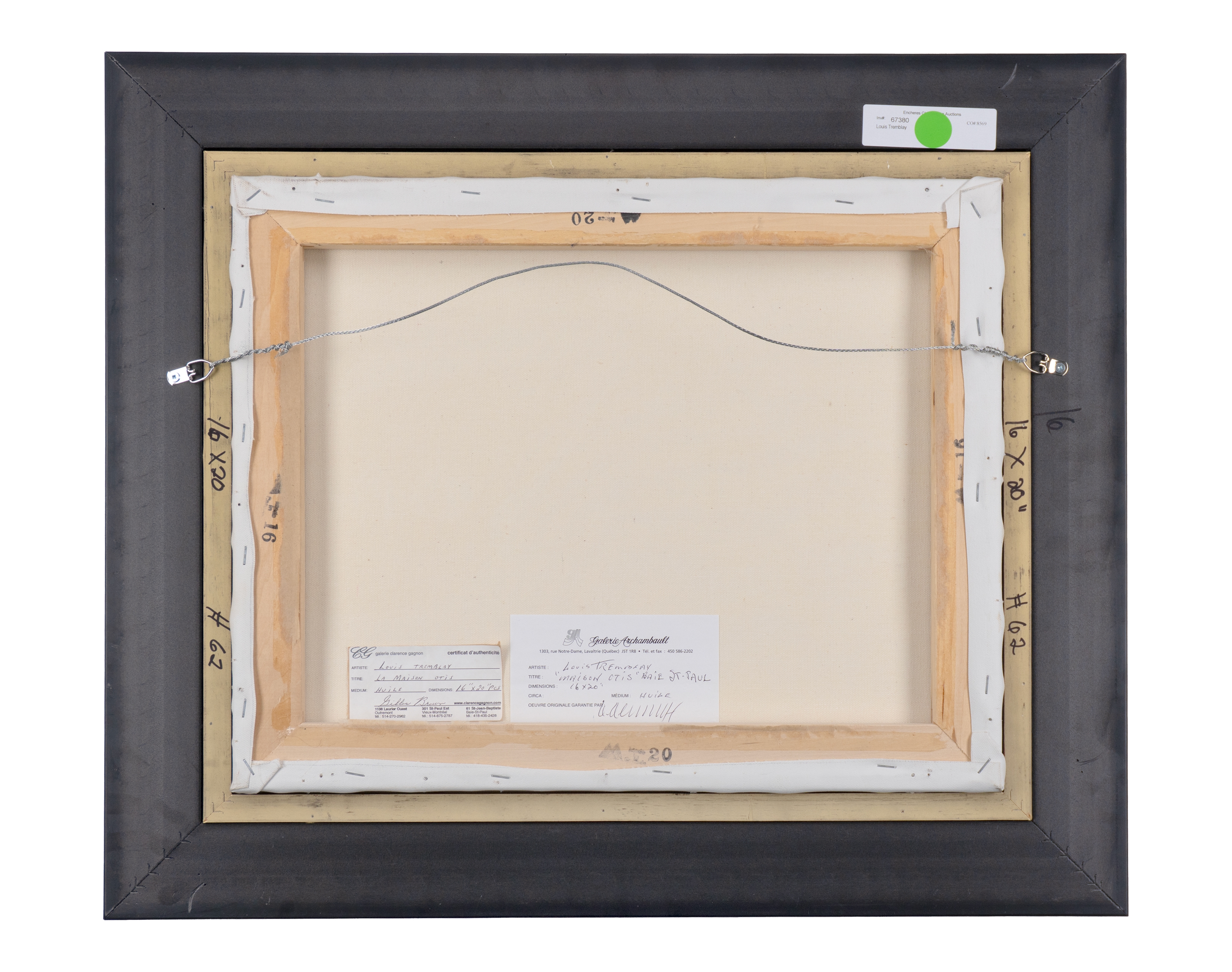 Artwork by Louis Tremblay, Maison Otis - Baie St-Paul, Made of Oil On Canvas