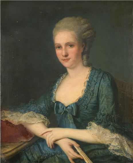 Elégante à l’éventail - French School, 18th Century