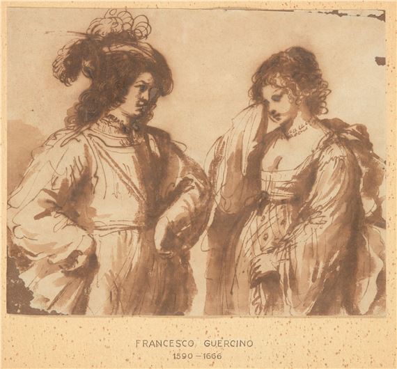 Gentilhomme et jeune femme by Italian School, 18th Century, circa 1700