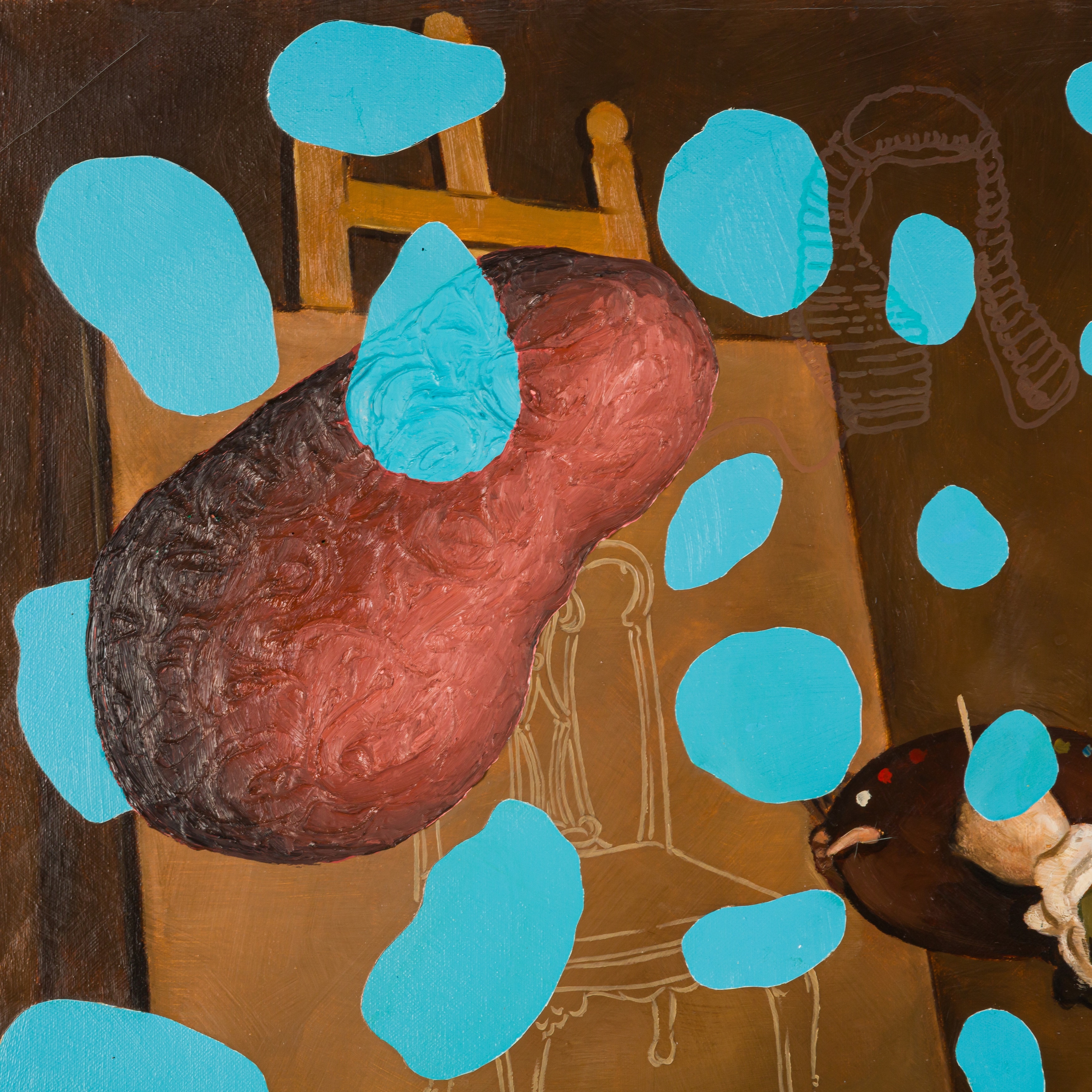 Artwork by Jason Brooks, Scone Head, Made of Oil On Canvas