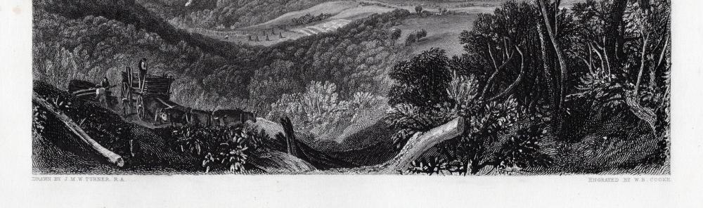 Artwork by Joseph Mallord William Turner, Vale of Ashburnham, Made of Engraving On Wove Paper