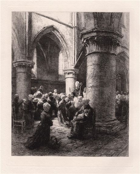 An Episcopal Visit - Léon-Augustin L'Hermitte