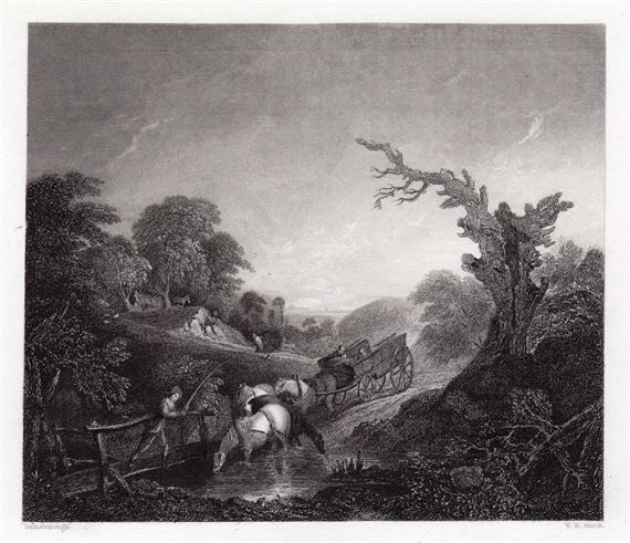 The Cart Waggon (Sunset: Carthorses Drinking at a Stream - Thomas Gainsborough