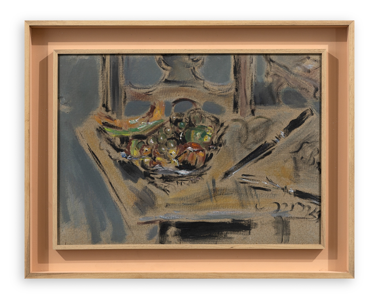 Artwork by Filippo de Pisis, Natura morta con frutti, Made of Olio Su Cartone