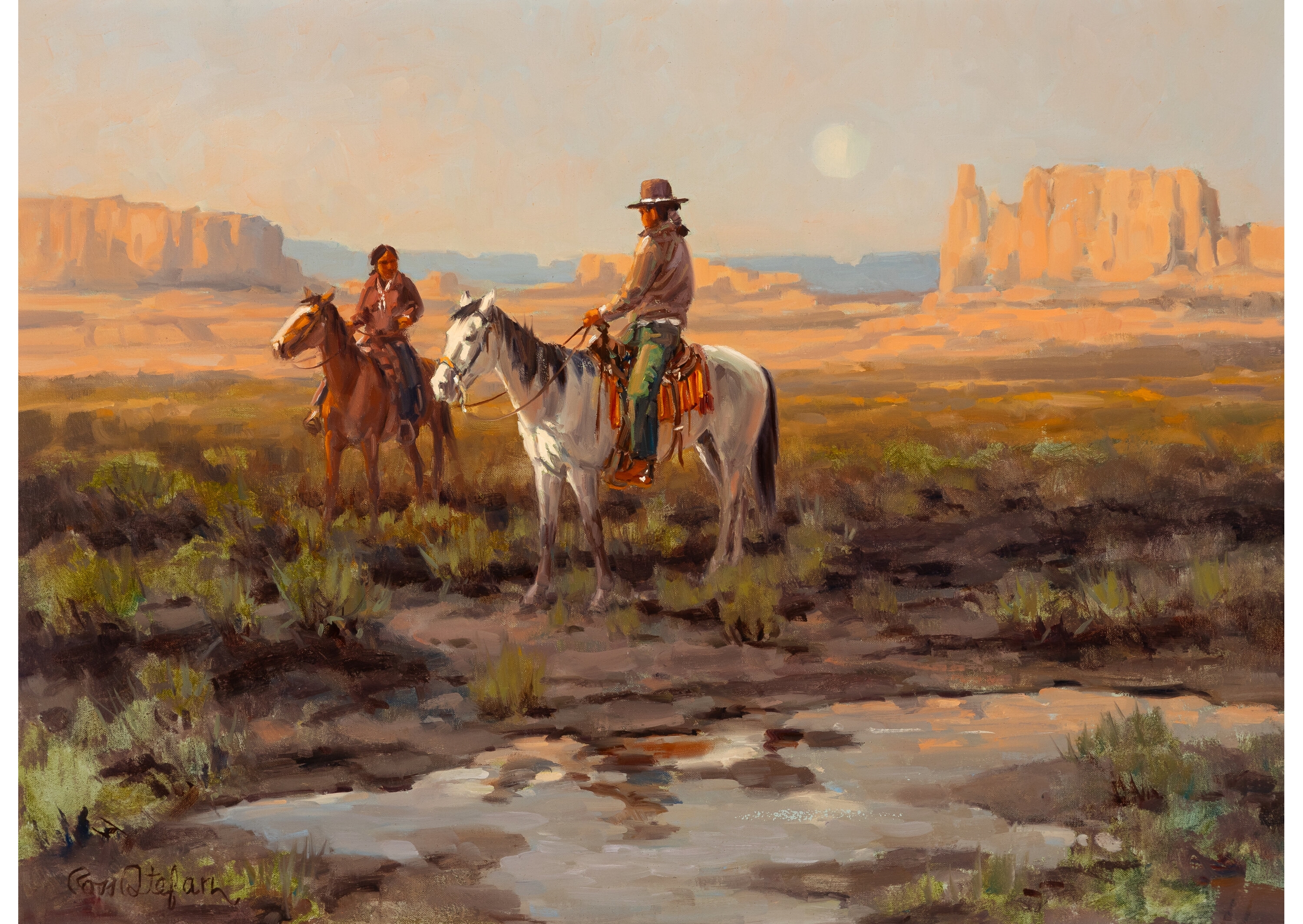 Artwork by Ross Stefan, Courting, Made of Oil on canvas