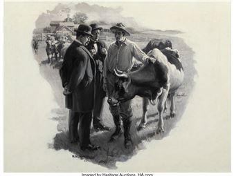 We set out for a Tramp Over the Big Farm, Keeping Up with Lizzie hard back book illustration - William Henry Dethlef Koerner