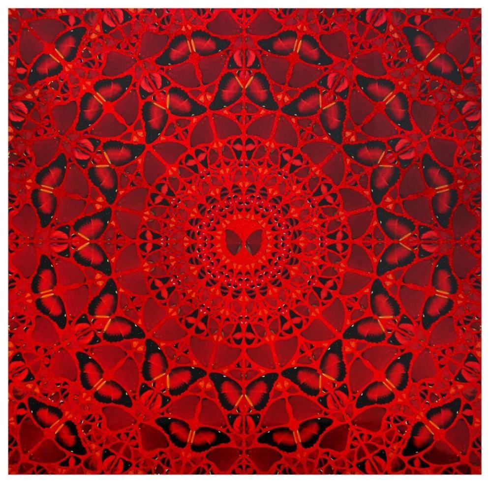 Artwork by Damien Hirst, H10-4 Suiko, Made of Laminated Giclee Print On Aluminium Composite, Screen Printed With Glitter