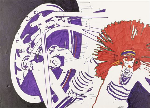 Zwei Zeichnungen by Karl Heinz Krüll, 1968