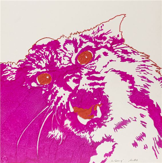 Die Warnung; Vorstehhund by Karl Heinz Krüll, 1968