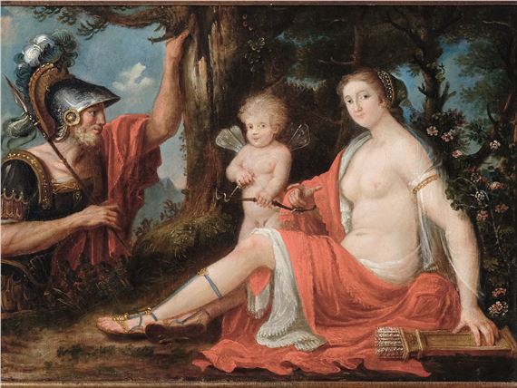 Venus, Mars & Cupid by German School, 18th Century, 18th century
