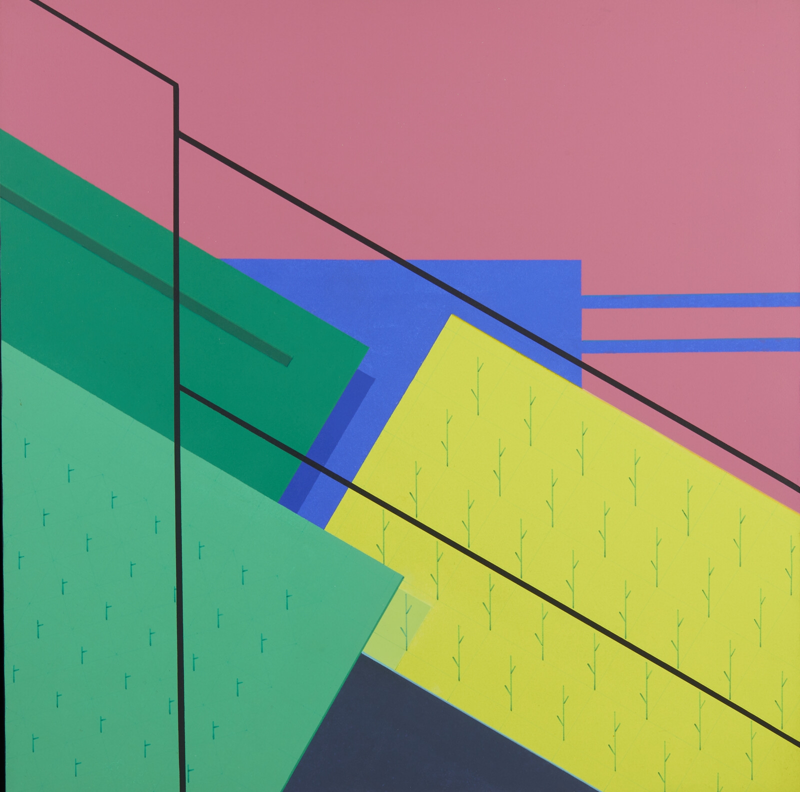 Artwork by Iler Melioli, HANGING GARDEN, Made of acrylic on canvas