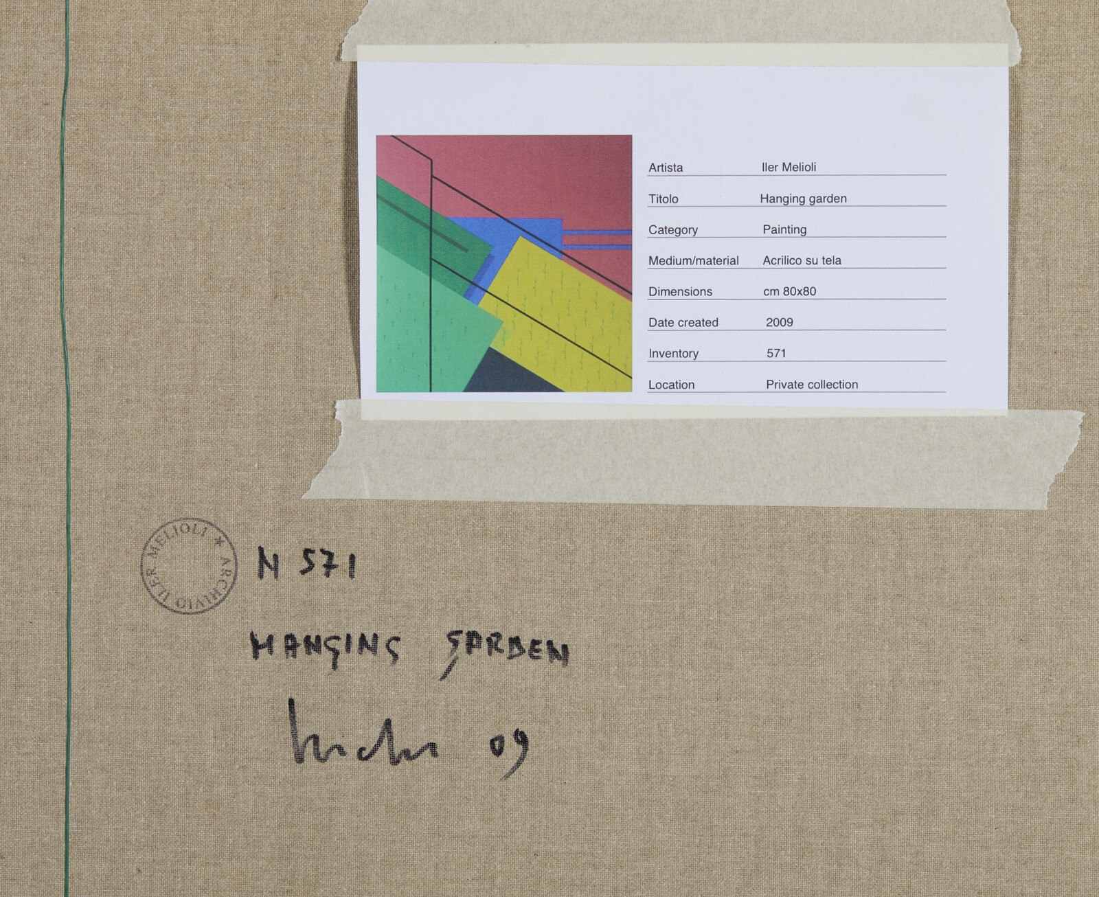 Artwork by Iler Melioli, HANGING GARDEN, Made of acrylic on canvas