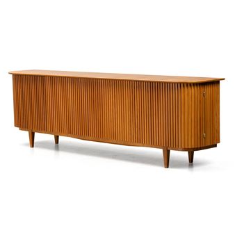 a rare elm sideboard, Svenska Möbelfabrikerna, Bodafors, 1940s