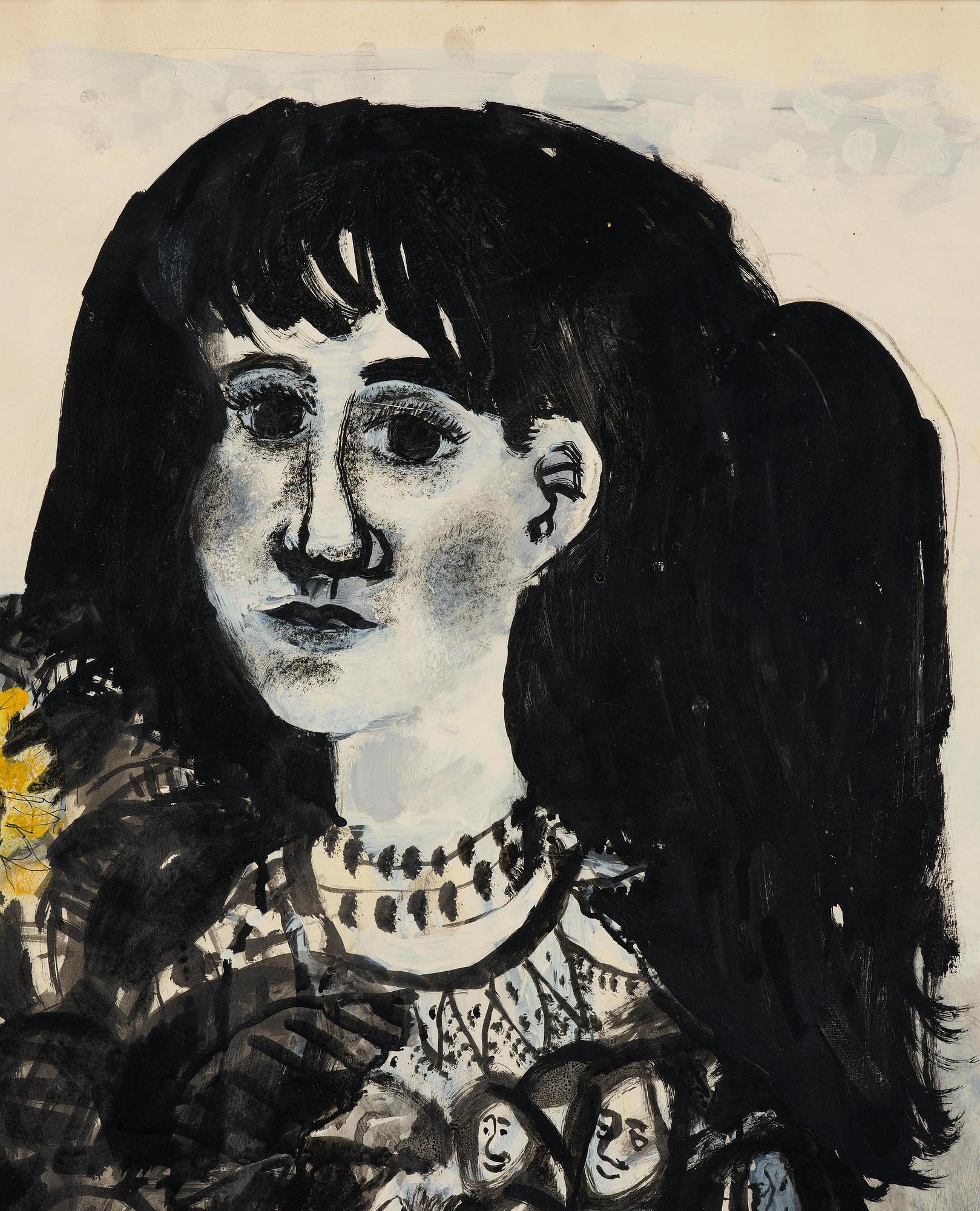 Olle Olsson Hagalund | Flicka med solrosor (the artist's daughter Lena ...