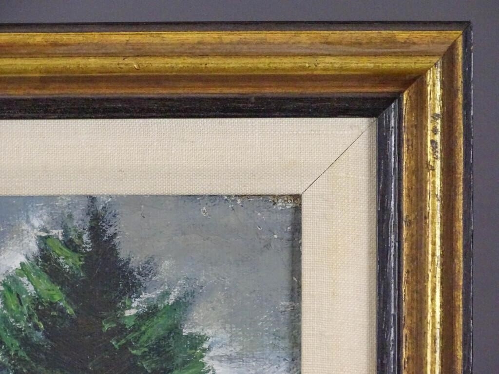 Artwork by John Hansegger, Winter Landscape Painting, Made of Oil On Canvas