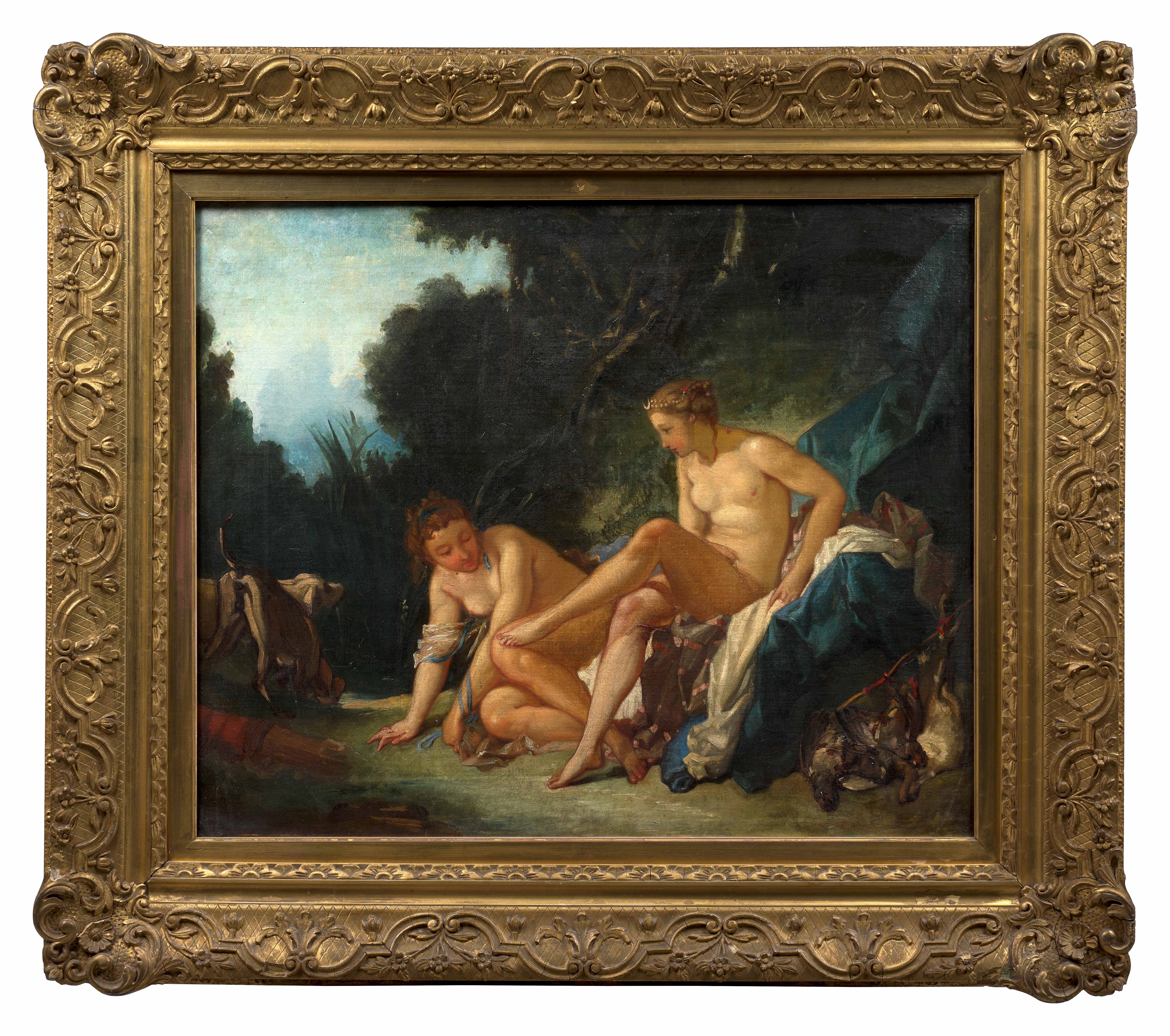 Artwork by James Abbott McNeill Whistler, Diane sortant du bain, d'après François Boucher, Made of Huile Sur Toile