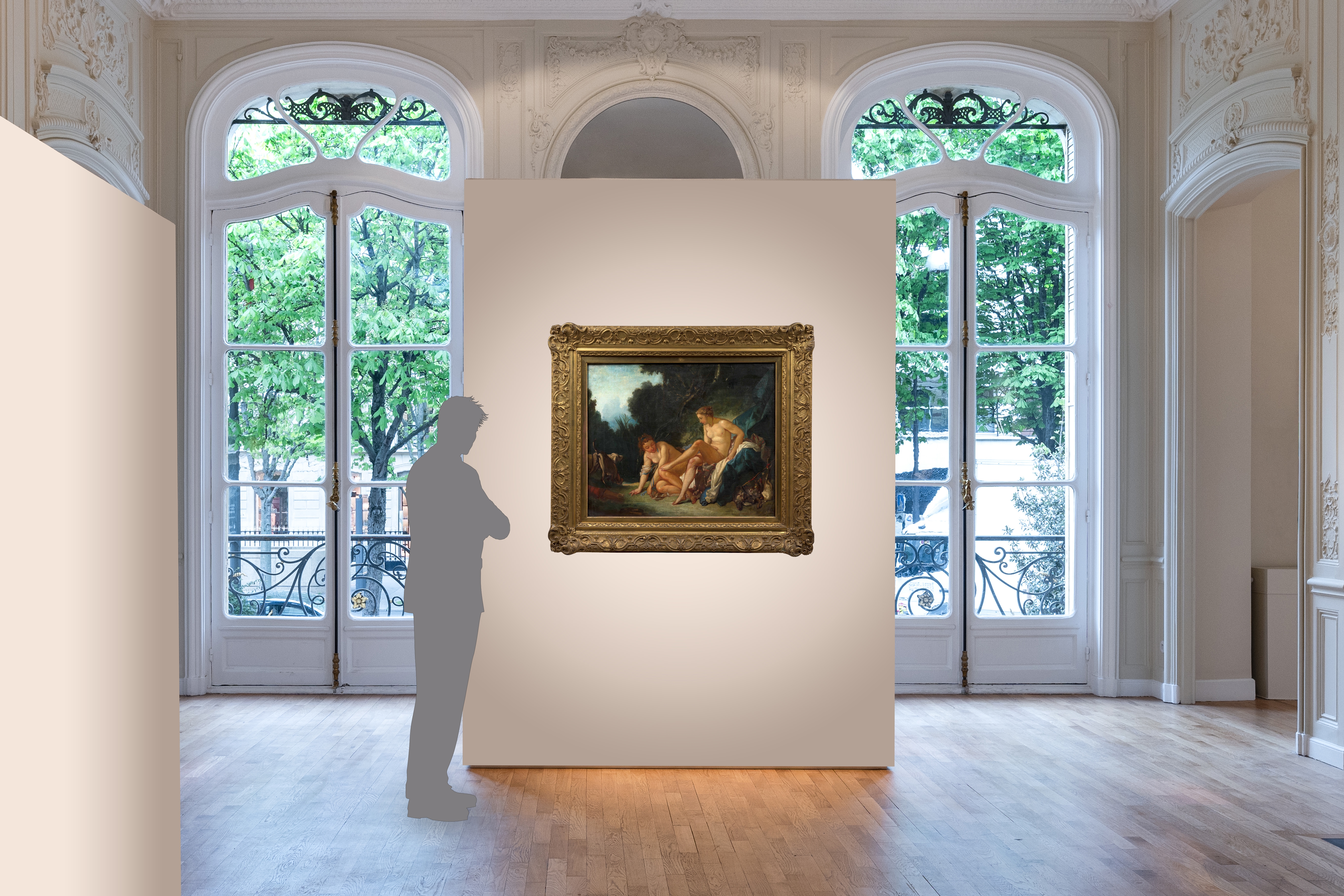 Artwork by James Abbott McNeill Whistler, Diane sortant du bain, d'après François Boucher, Made of Huile Sur Toile