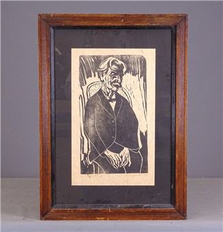Woodcut Print by Oskar Kreibich - Oskar Kreibich