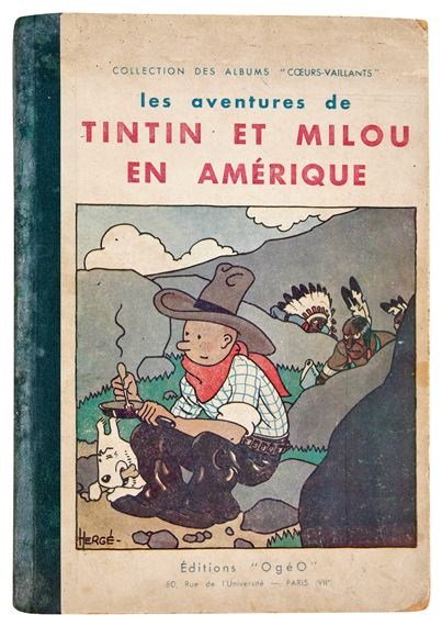 Hergé – Tintin : Sérigraphie Couverture « Tintin En Amérique » – Neuf