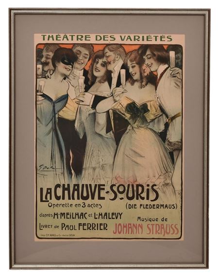 La Chauve Souris Lithograph Poster by Georges Dola, 1904