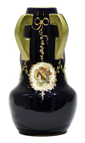 Amphora Four-Handled Vase by Riessner, Stellmacher & Kessel, early 20th century