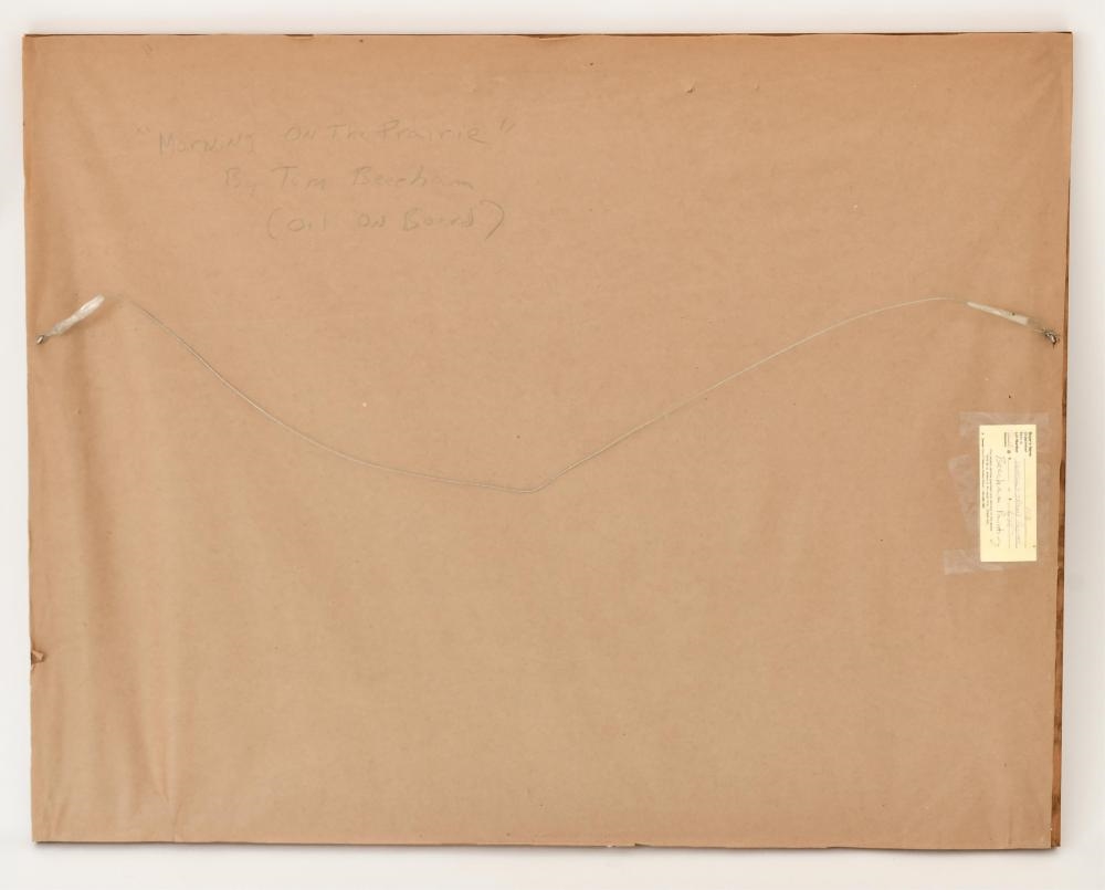 Artwork by Tom Beecham, Morning on the Prairie, Made of Oil On Board