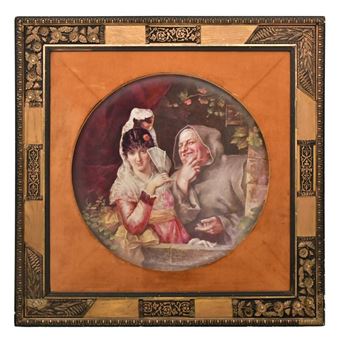 Creil et Montereau Porcelain Plaque