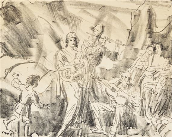 Strolling Musicians - Augustus Edwin John