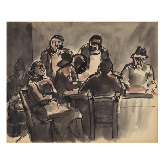 Figures at a Table by Josef Herman