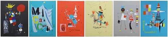 Wolfgang Roth | Grouping of 6 circus themed screen prints (1973 ...