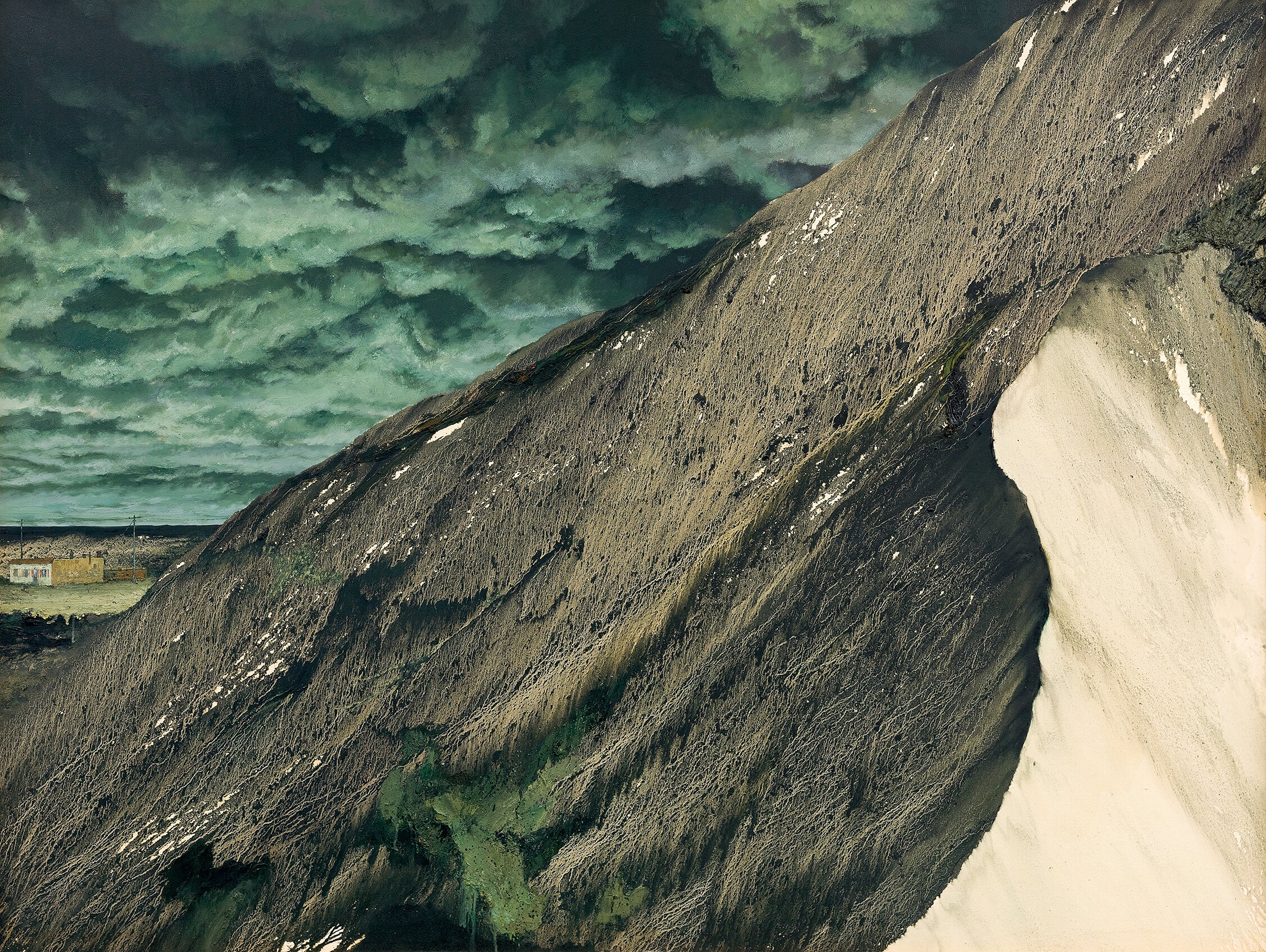 Artwork by Nashun Nashunbatu, BLACK HILLSIDE, Made of oil on canvas