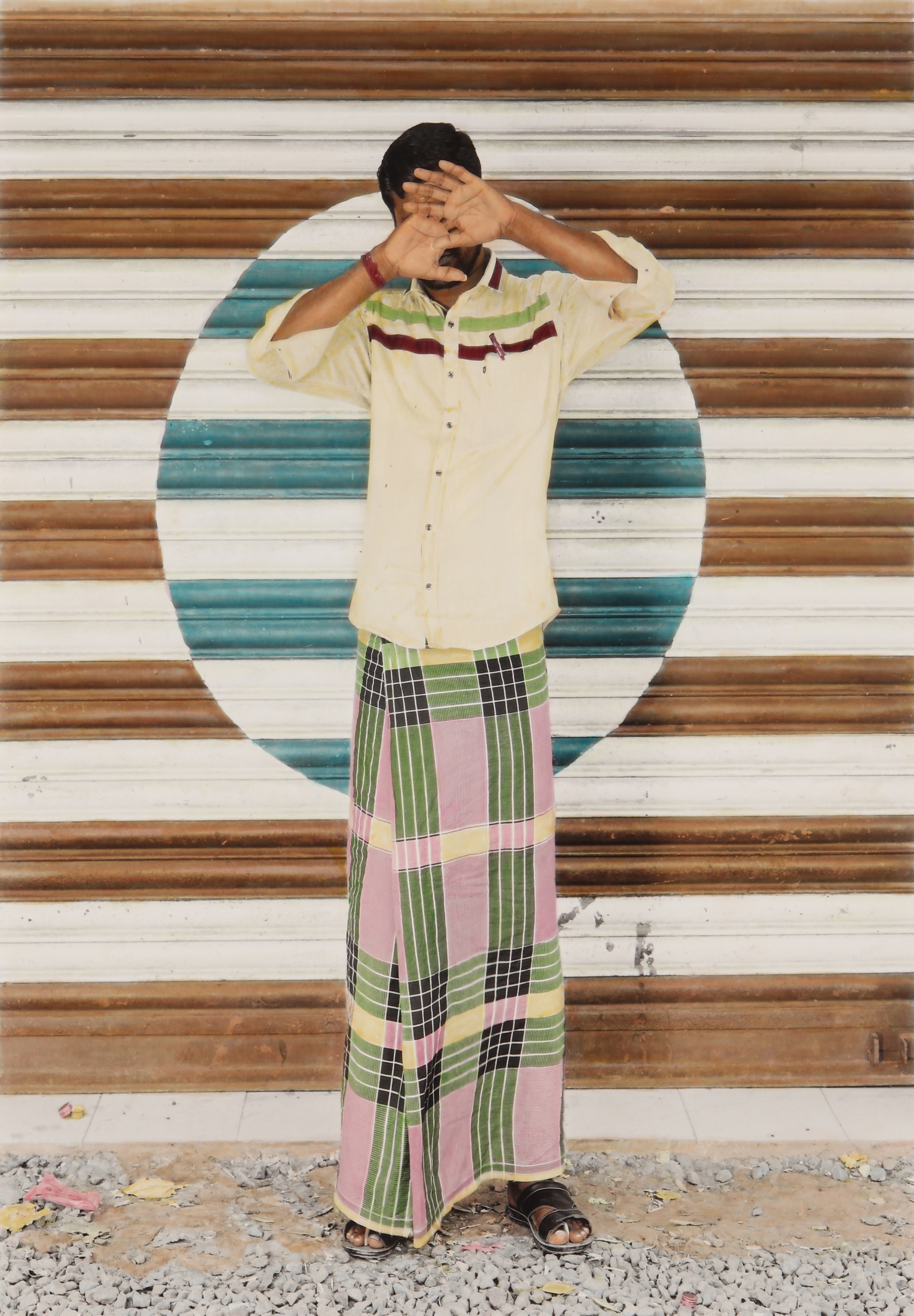 Artwork by Vasantha Yogananthan, Mareecha Magic Trick, Made of Black And White C-Print, Hand-Painted