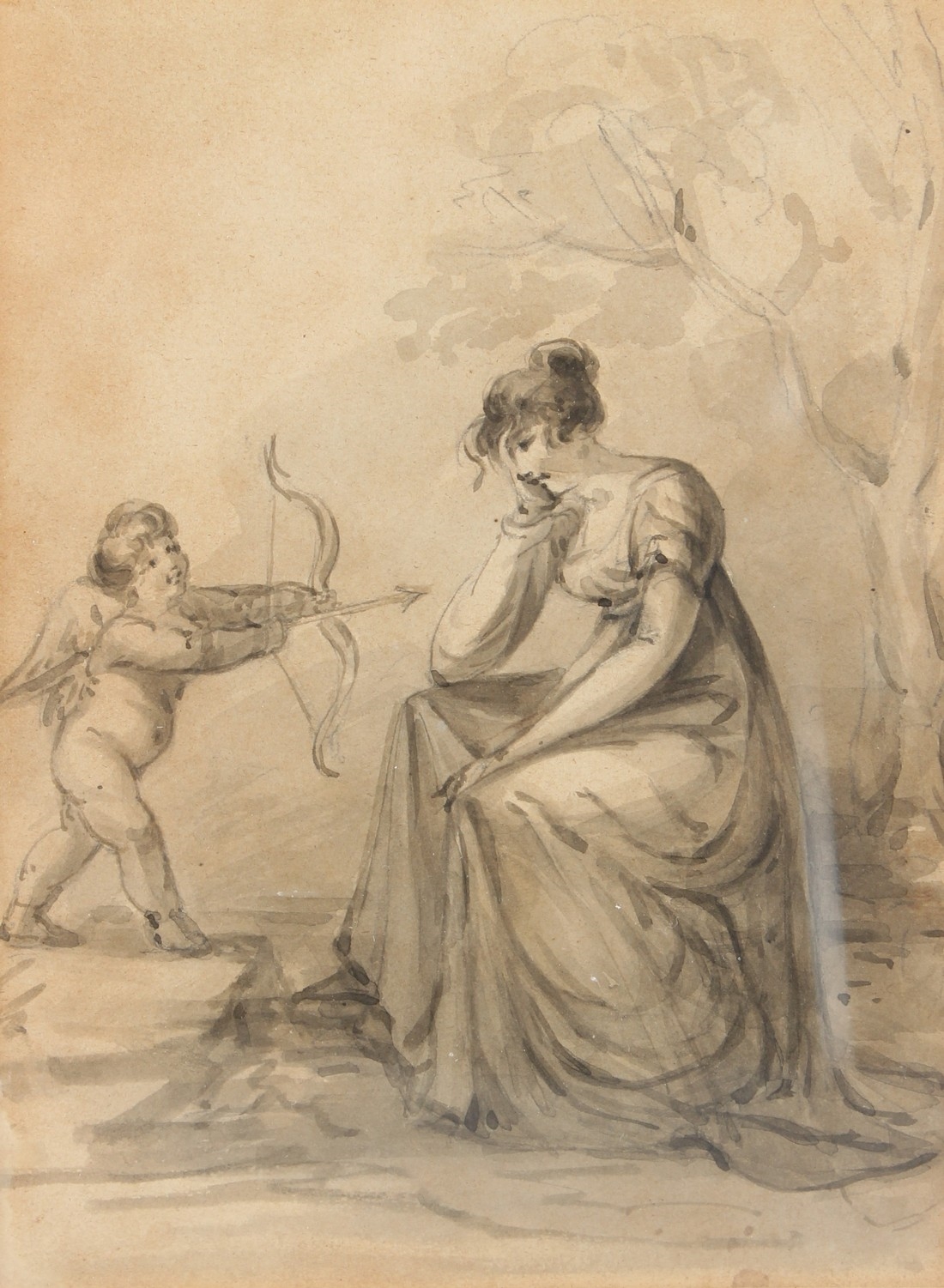 Lady Elizabeth Keith Heathcote | Lady and cupid (19th Century) | MutualArt