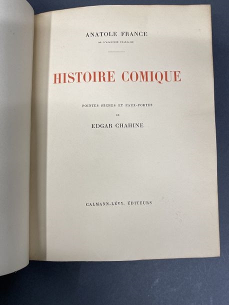 Artwork by Edgar Chahine, Histoire Comique, Made of Illustrated With 28 Drypoint And Etching Compositions