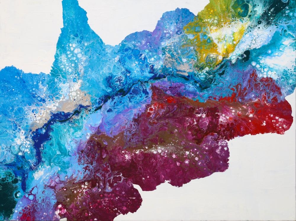 Artwork by Max Milan, From the depth life was born, Made of Synthetic Polymer Paint On Linen