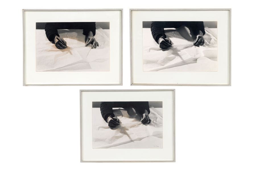 Artwork by Helena Almeida, Untitled, Made of Black And White Photograph