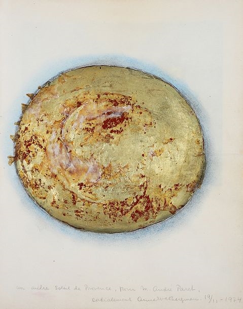 Artwork by Michel Macréau, Jacques Villeglé, James Guitet, Untitled, Made of Guestbook, Original Artists' Drawings And Handwritten Letters