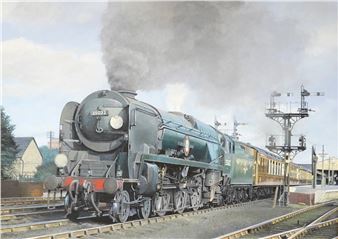 a portrait of the BR railway locomotive Merchant Navy Class No.35022