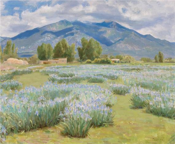 Wild Iris Near Taos Mountain - Bert Phillips