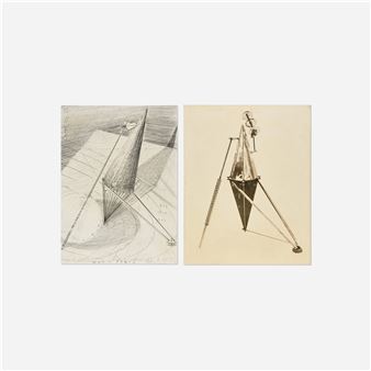 Drawing (study for sculpture) (two works