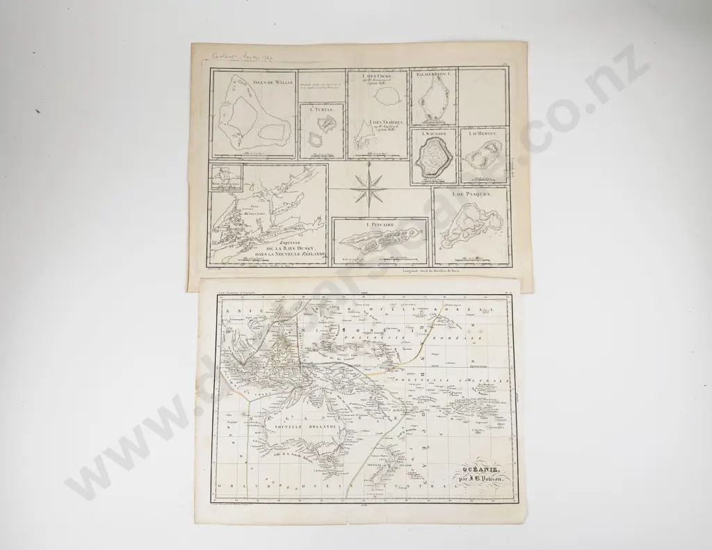 Artwork by Antonio Zatta, Mare Del Sud, Made of Hand Coloured Copper Engraved Double Page Map