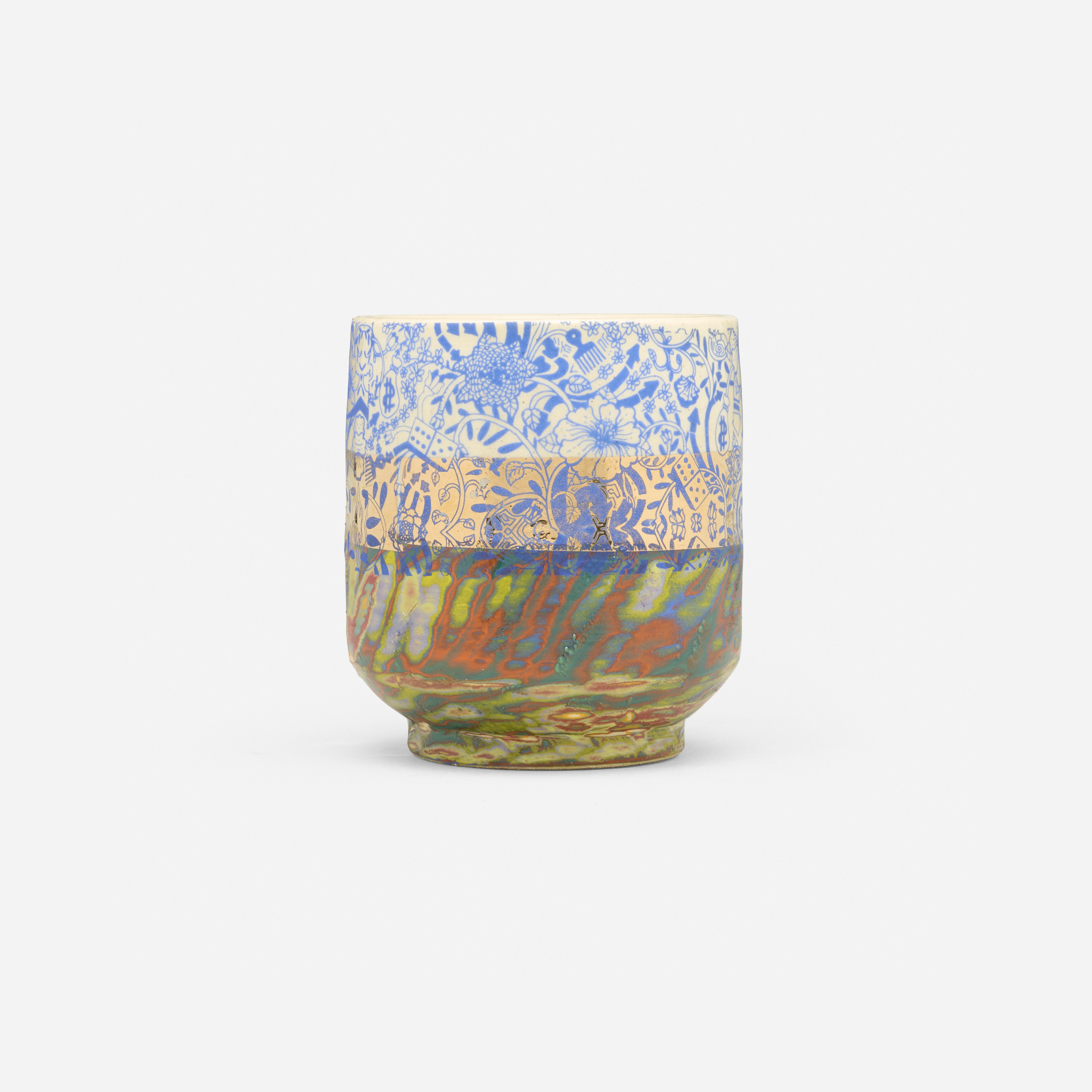 Artwork by Roberto Lugo, Graffiti Cup, Made of Lustre-Glazed Ceramic