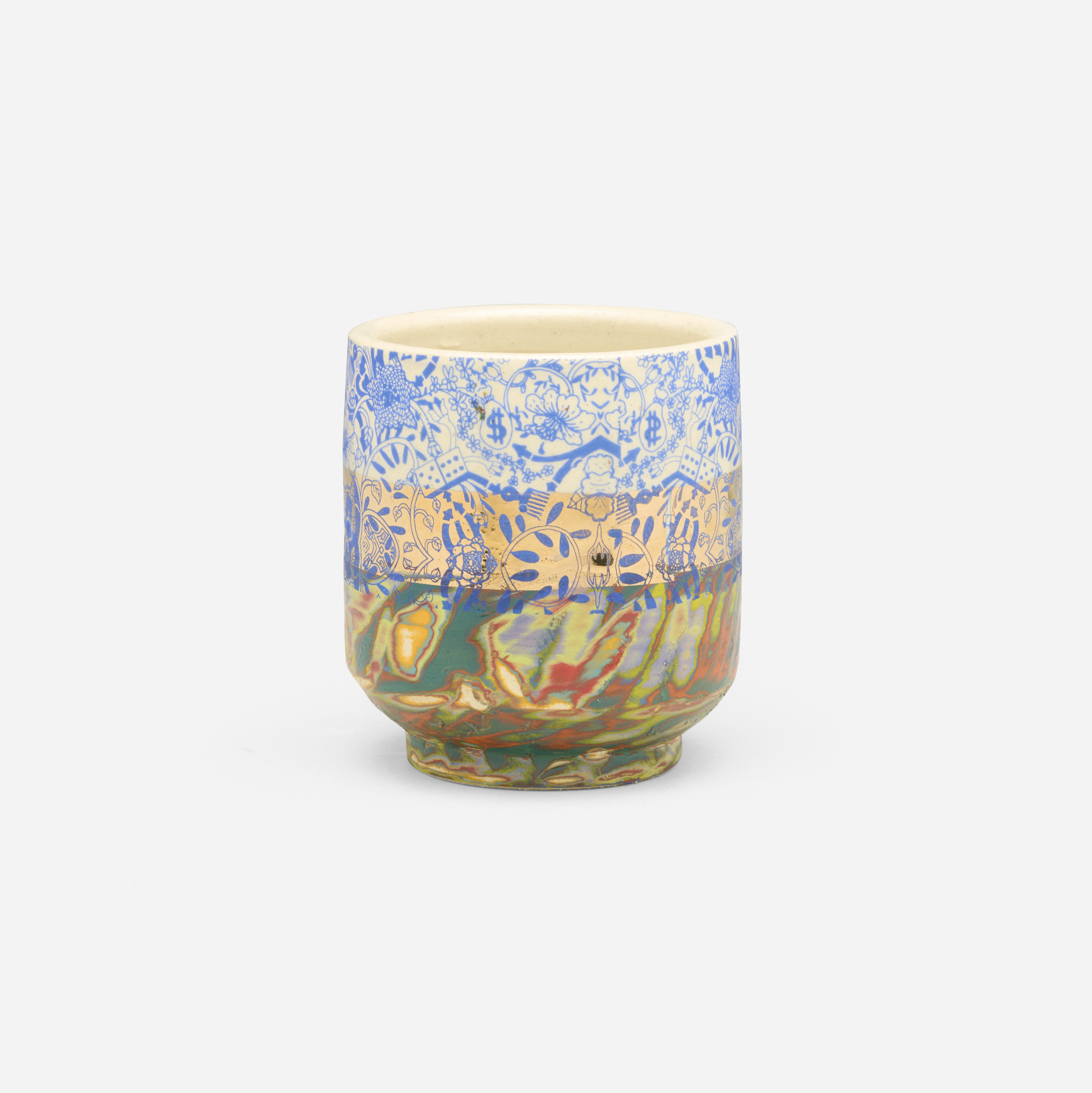 Artwork by Roberto Lugo, Graffiti Cup, Made of Lustre-Glazed Ceramic