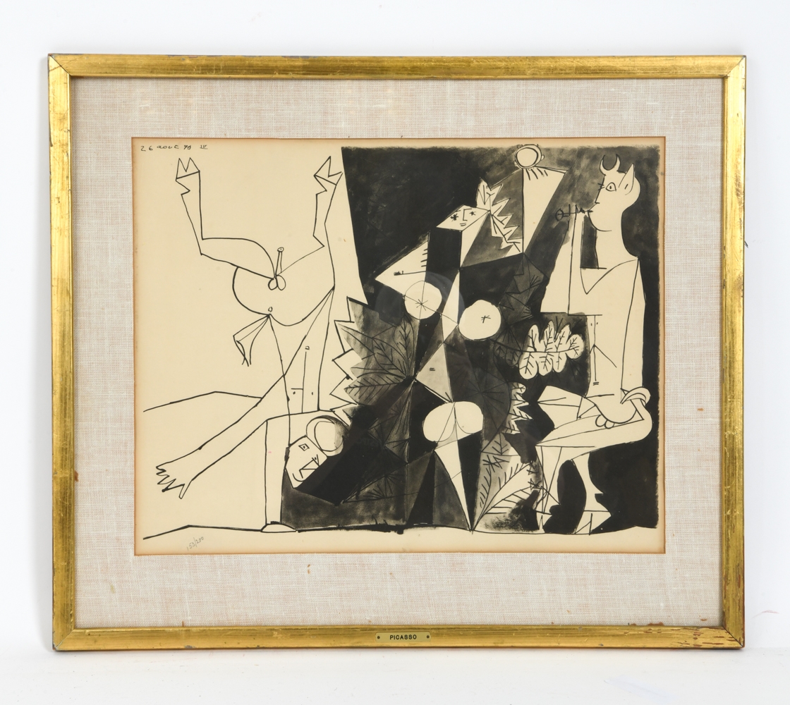 Artwork by Pablo Picasso, Hommage a la Nymphe, Made of Lithograph On Paper