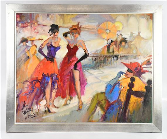 Flirts in Venice Carnival - Josef Łącki