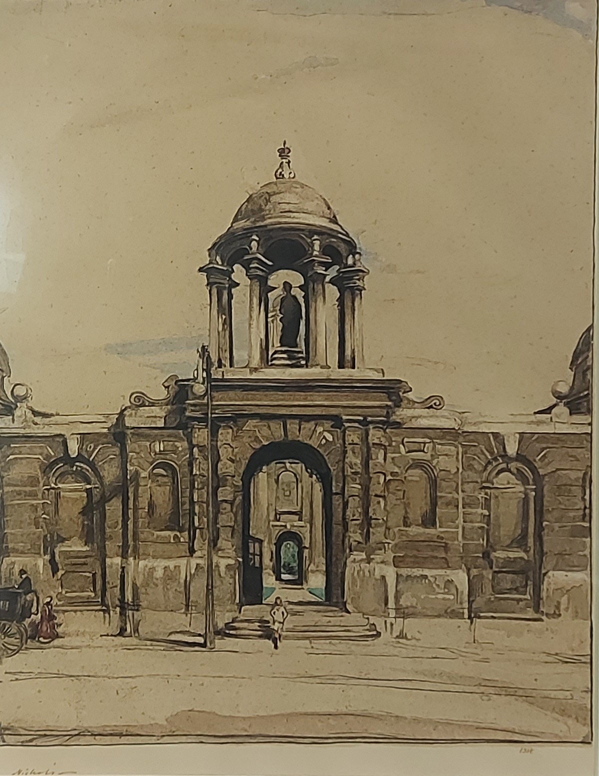 Artwork by William Campbell Nicolson, Queen's Collage Oxford, Made of Coloured Lithograph