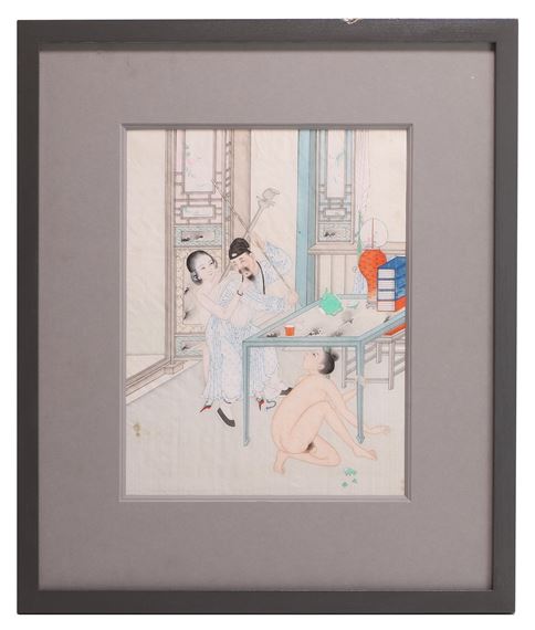 A Chinese erotic painting - Chinese School