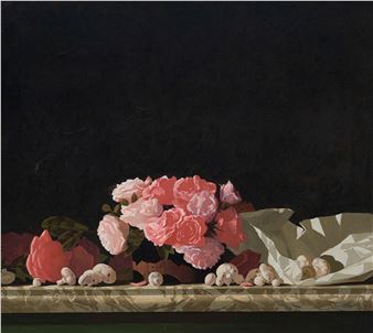 Still Life with Roses and Mushrooms