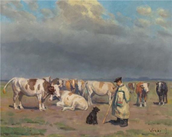 Cows at Pasture by Jean Viski