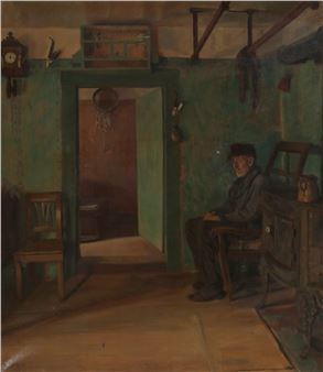 Interior domestic scene - Giacomo Balla